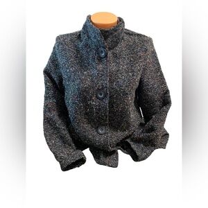 KAKTUS Women's Three Button Warm Blazer Multi-Color High Low Size Small Office